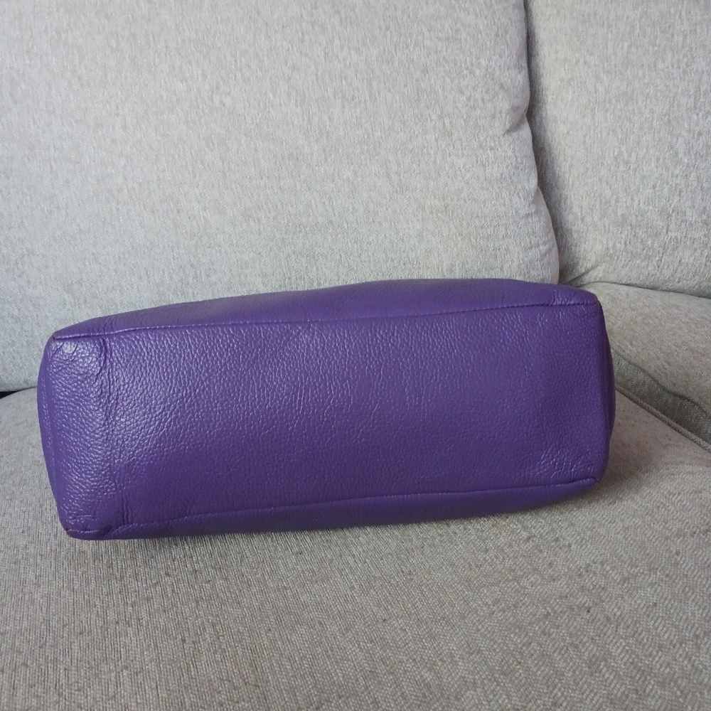Laggo Purple Leather Shoulders  Bag - Picture 4 of 13